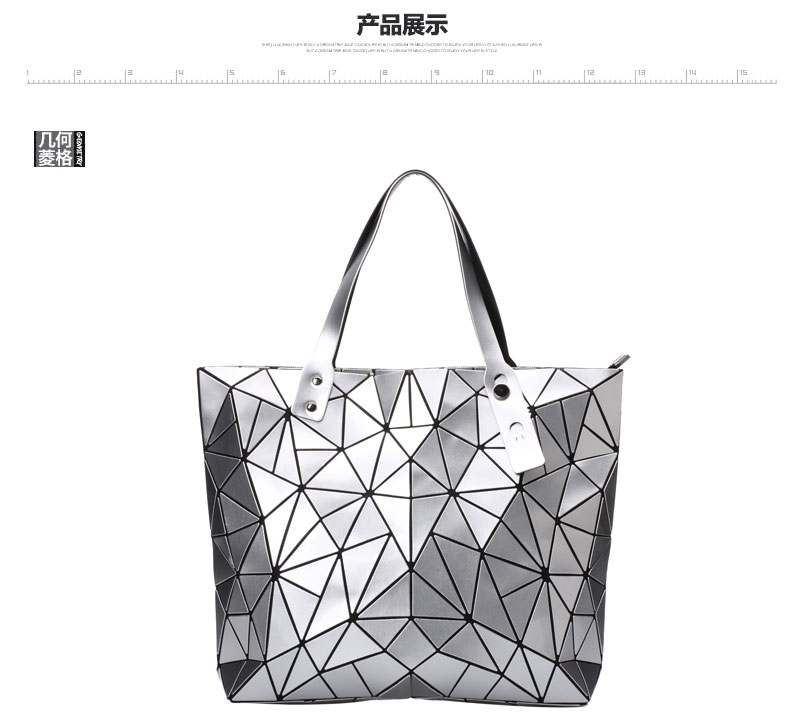 Geometric Holo Purses and Handbags Luminous Reflective Tote Shard Lattice for Women
