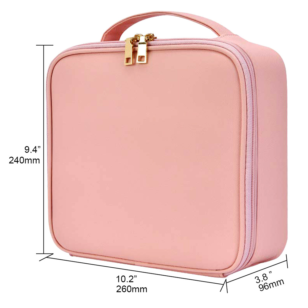 OEM Travel Makeup Bag Portable Cosmetic Storage Case Waterproof Organizer Boxes with Removable Dividers